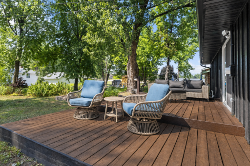 Relax and enjoy the shade of the mature backyard trees