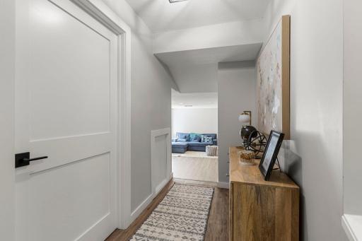 Down the hall from the bedrooms opens to the large recreation room