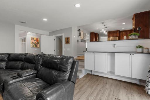 Additional built-in storage off the kitchen