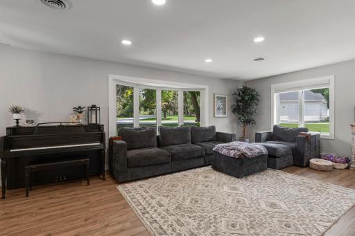 Living room offers plenty of natural light