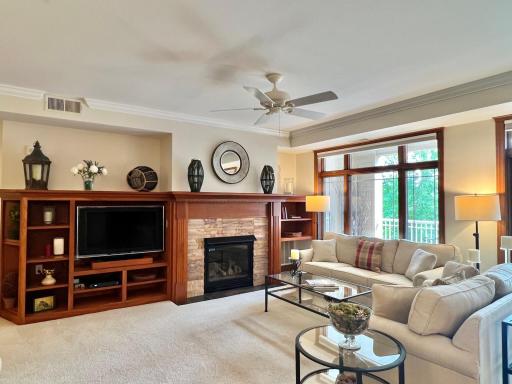 Gas Fireplace & Built-in Entertainment Center