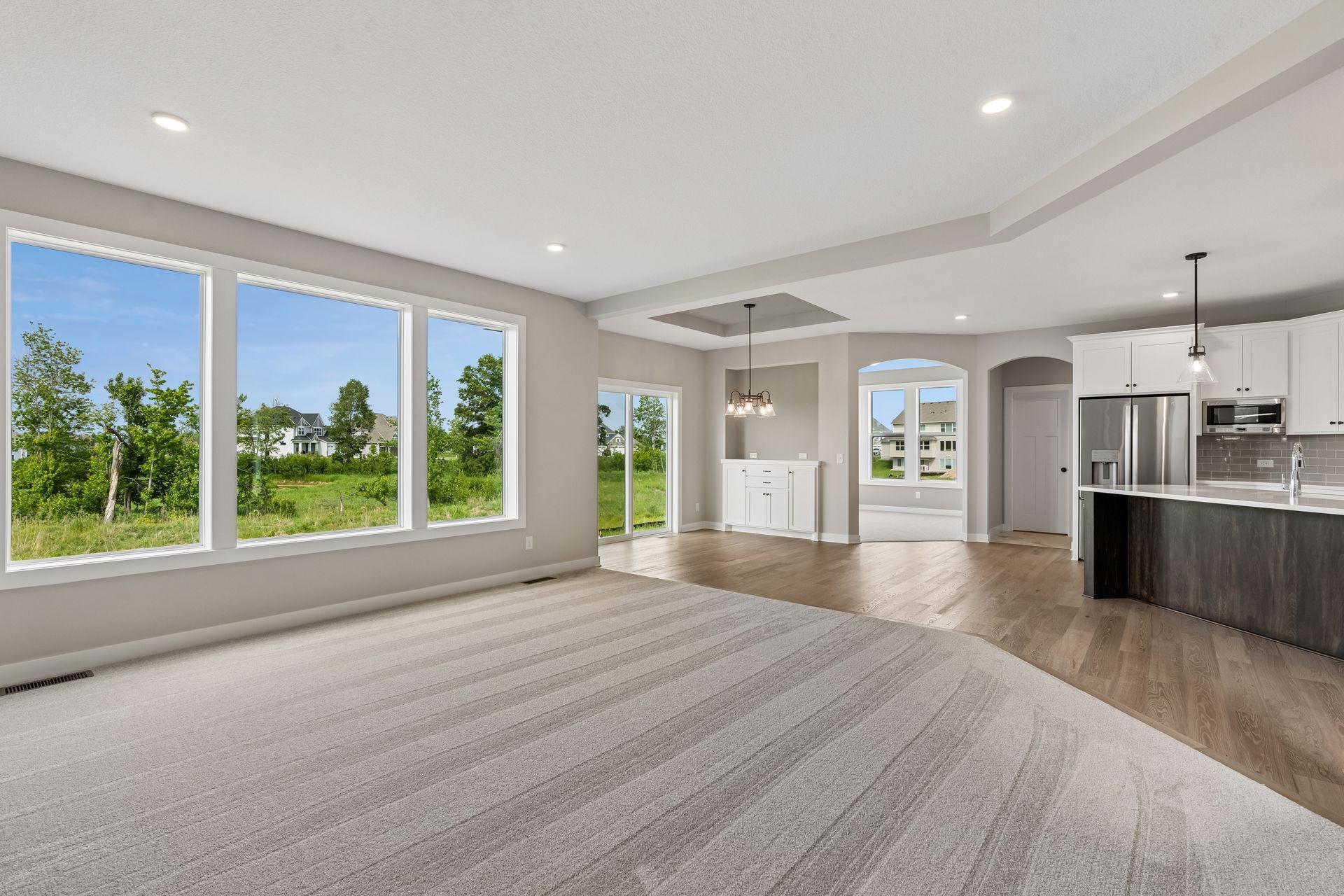 The informal dining room is just steps away from the kitchen.