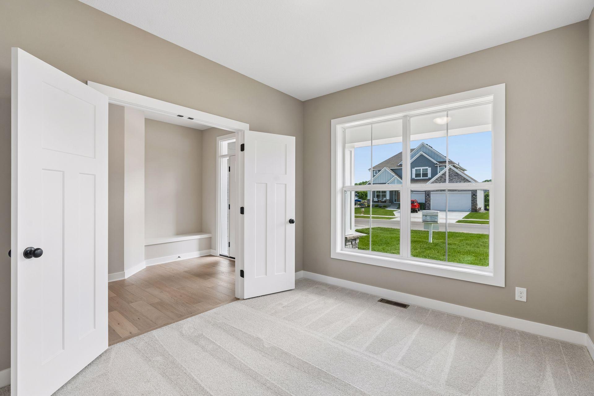 Just off the entry is a beautiful study, with views out the front of the home.