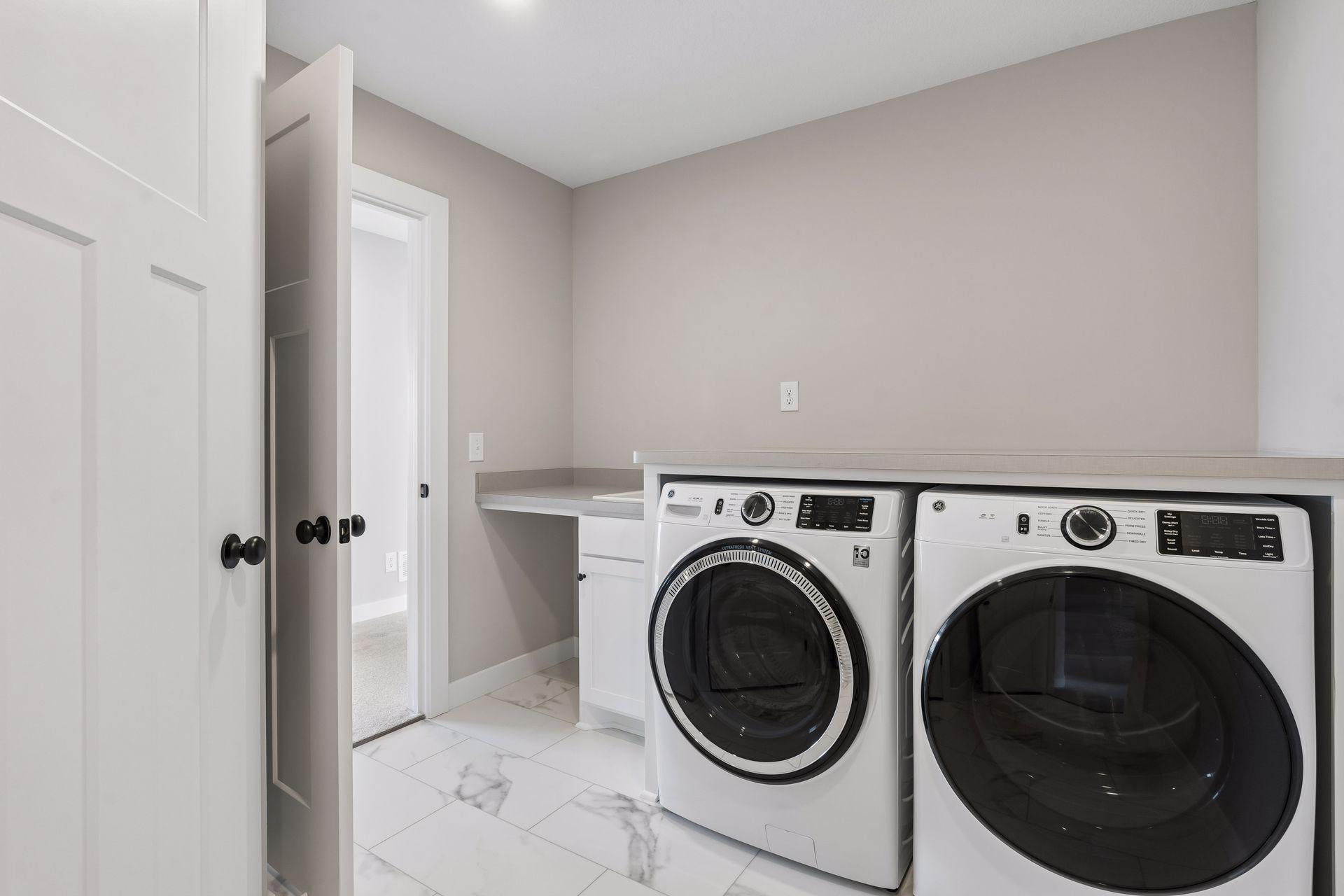 Having the laundry room near all the upper level bedrooms makes laundry day a little bit easier.