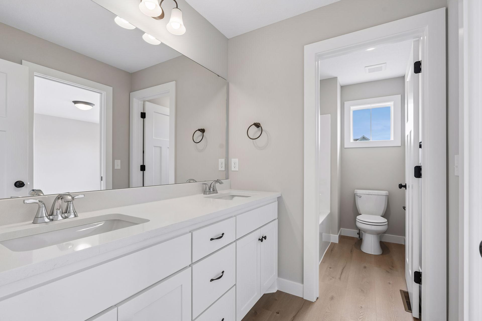 Jack-n-Jill bath on upper level.