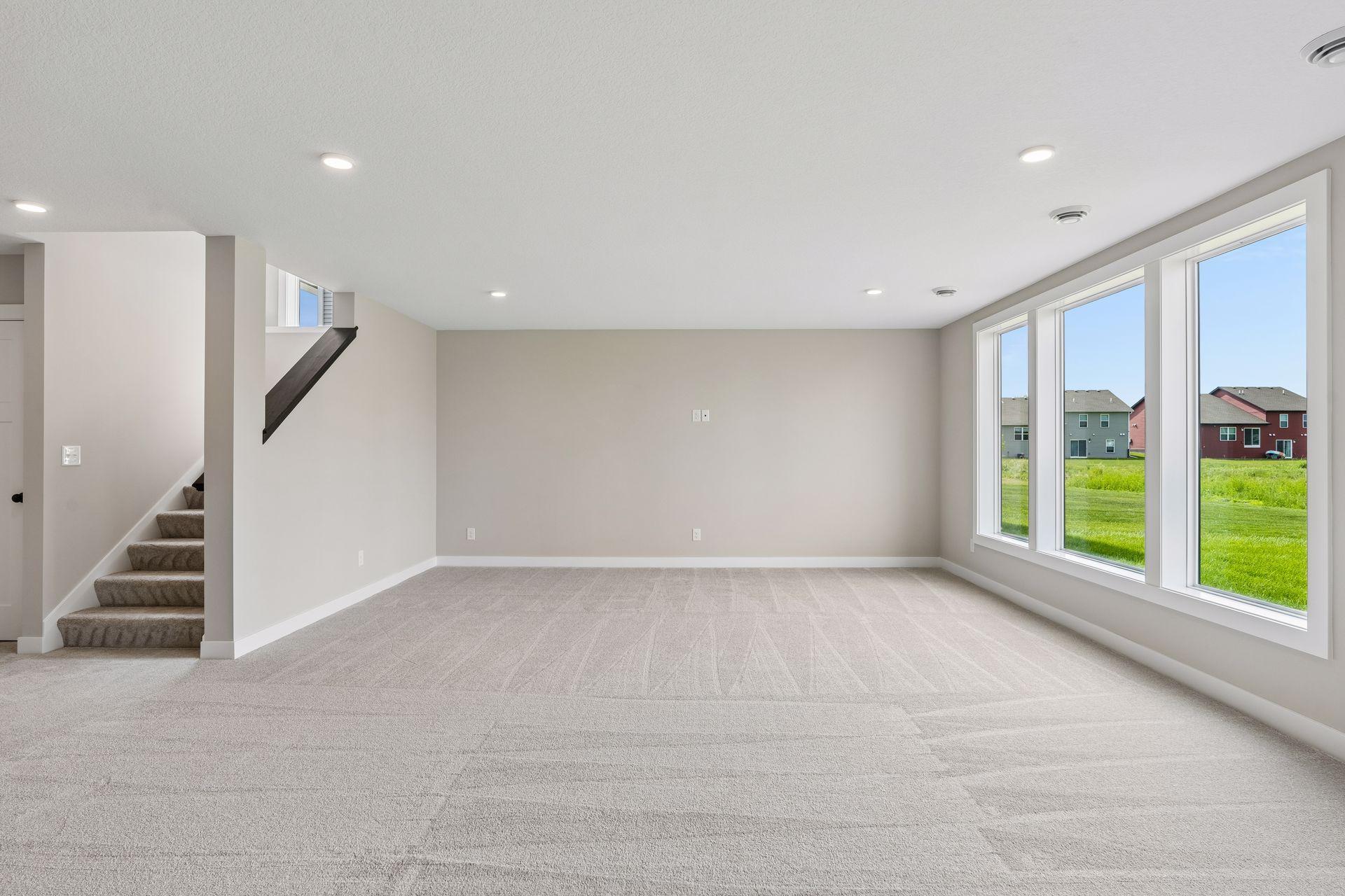 The lower level family room gives you addition living space.