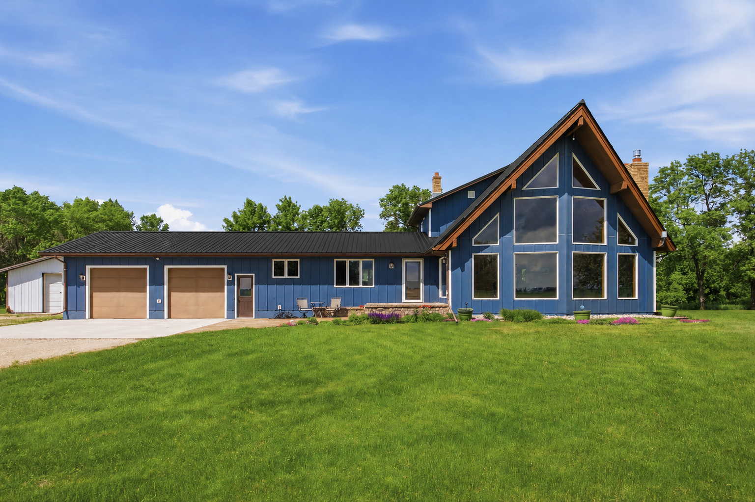 Black/painted metal roof rendering. Seller has painting estimate and will offer an allowance