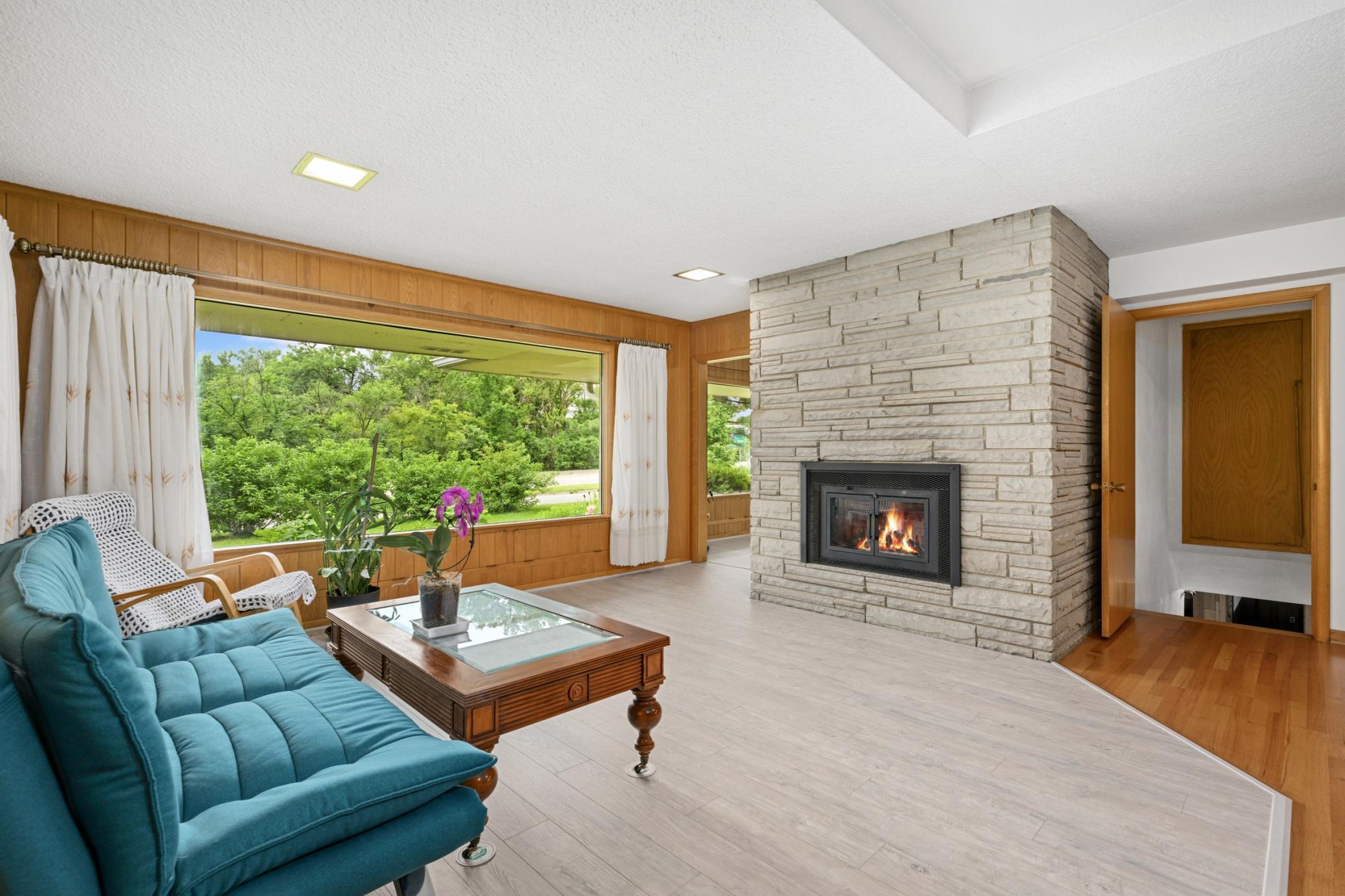 Super Cozy Family Room with Fireplace