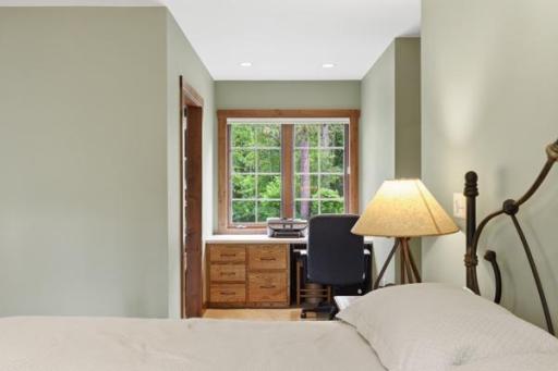 built in desk in main bedroom