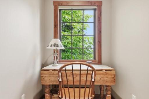 Writing nook overlooking the lake