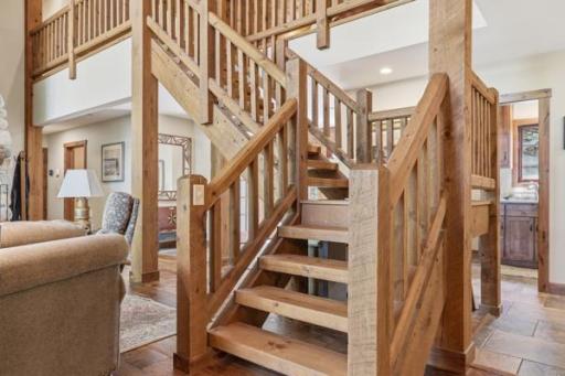 Beautiful wood stairway