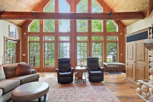 Wall of windows inviting the outdoors in