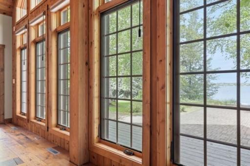 Views out to the lake and large deck