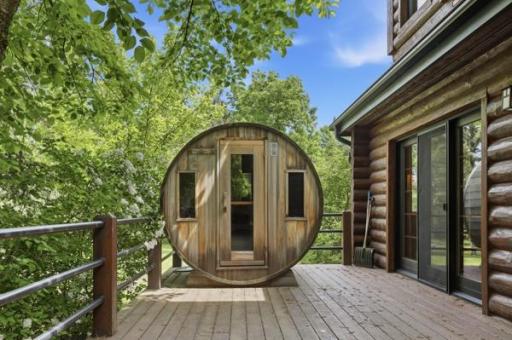 Outdoor sauna to relax and enjoy in