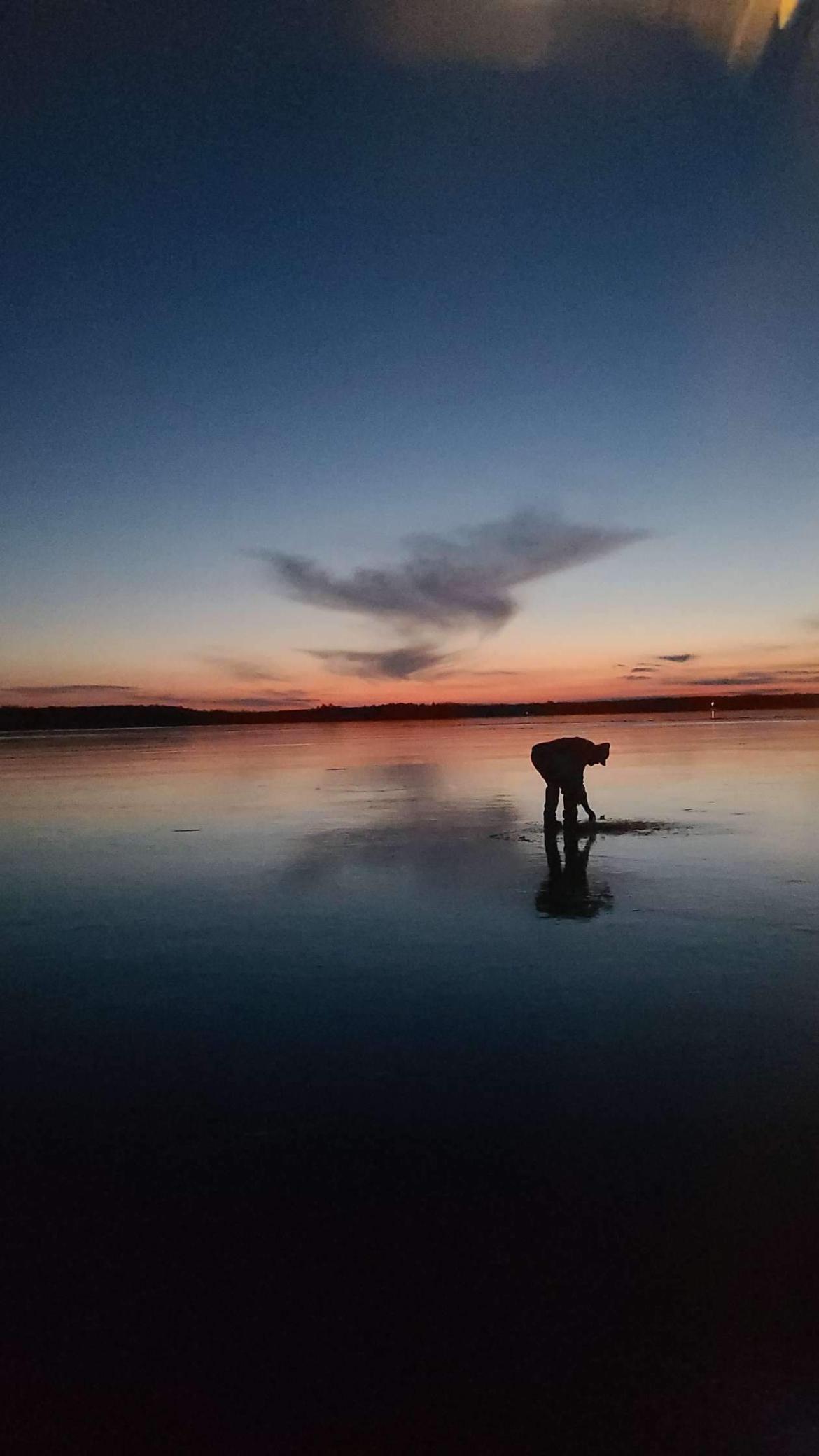 Ice fishing right outside your door