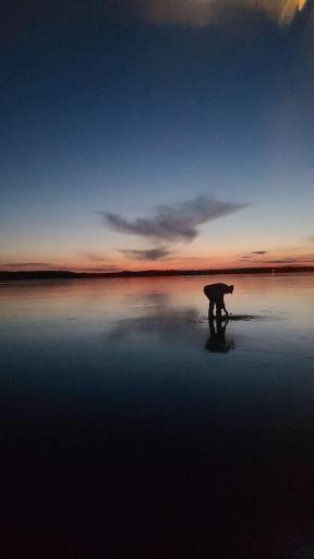 Ice fishing right outside your door