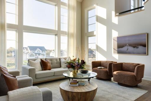 Large Windows spanning the Two-Story Great Room