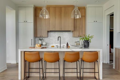 Designer Kitchen with Column Refrigerator and Freezer