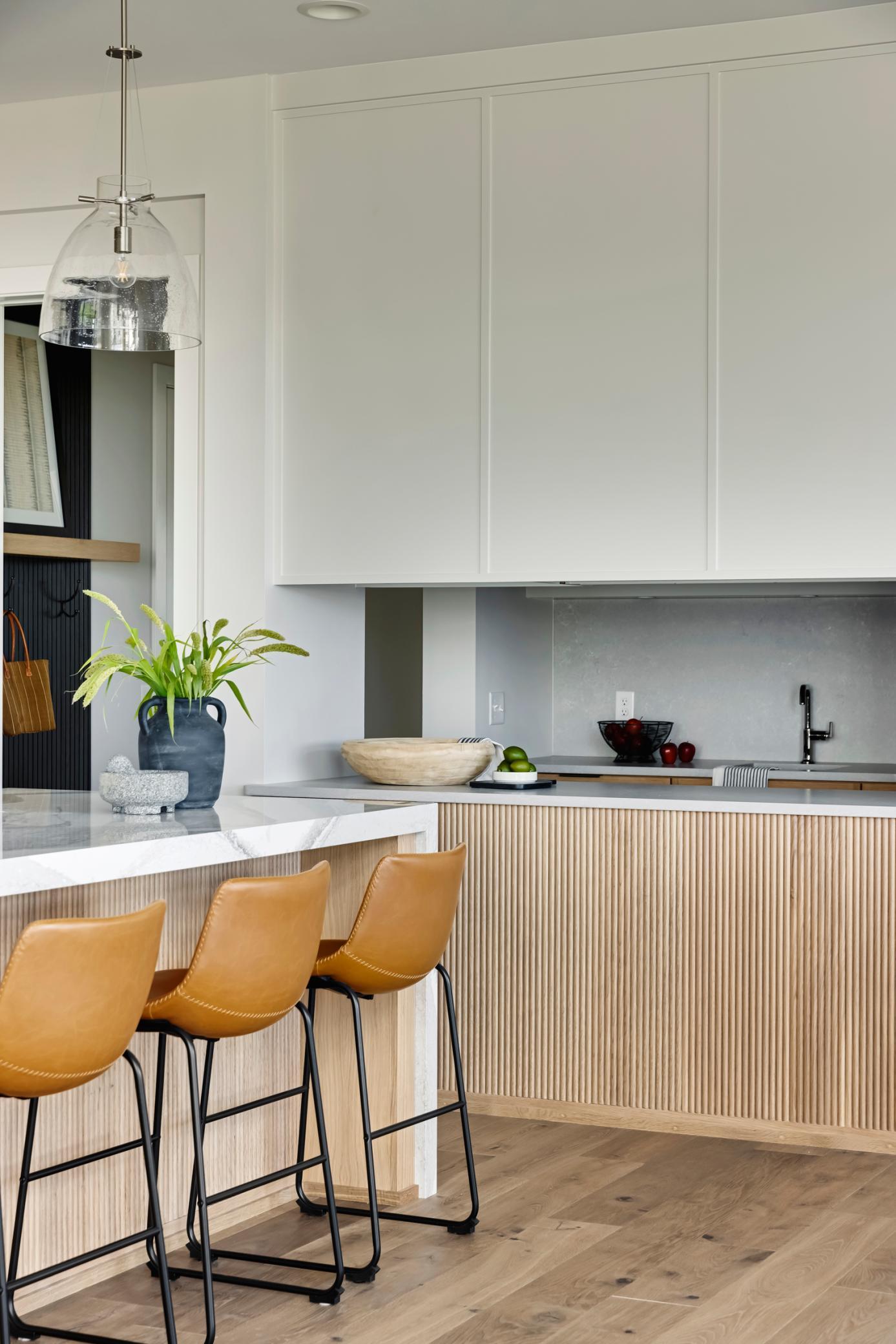 Prep Kitchen Area with Additional Storage and designer finishes