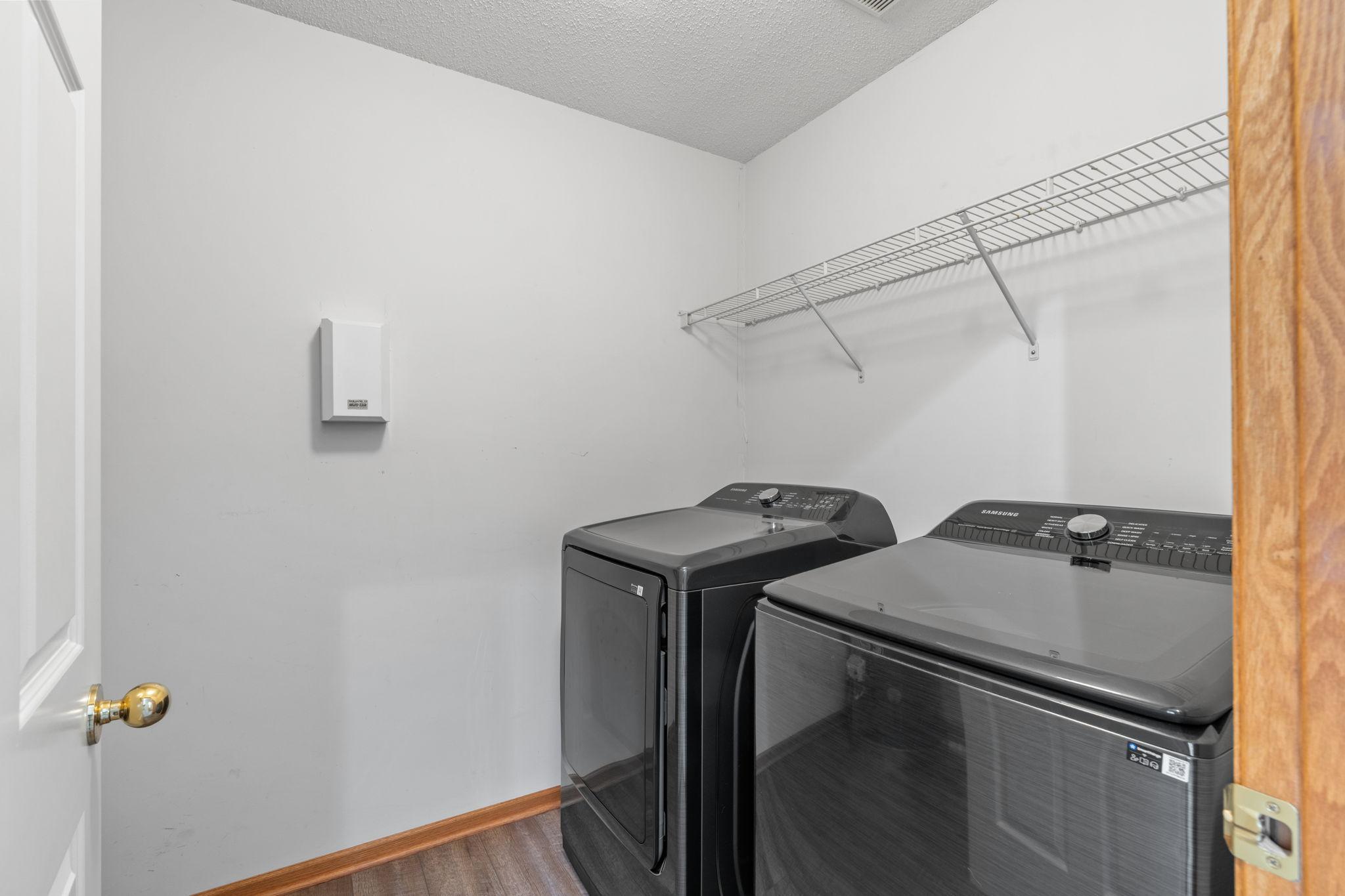 Upper level laundry