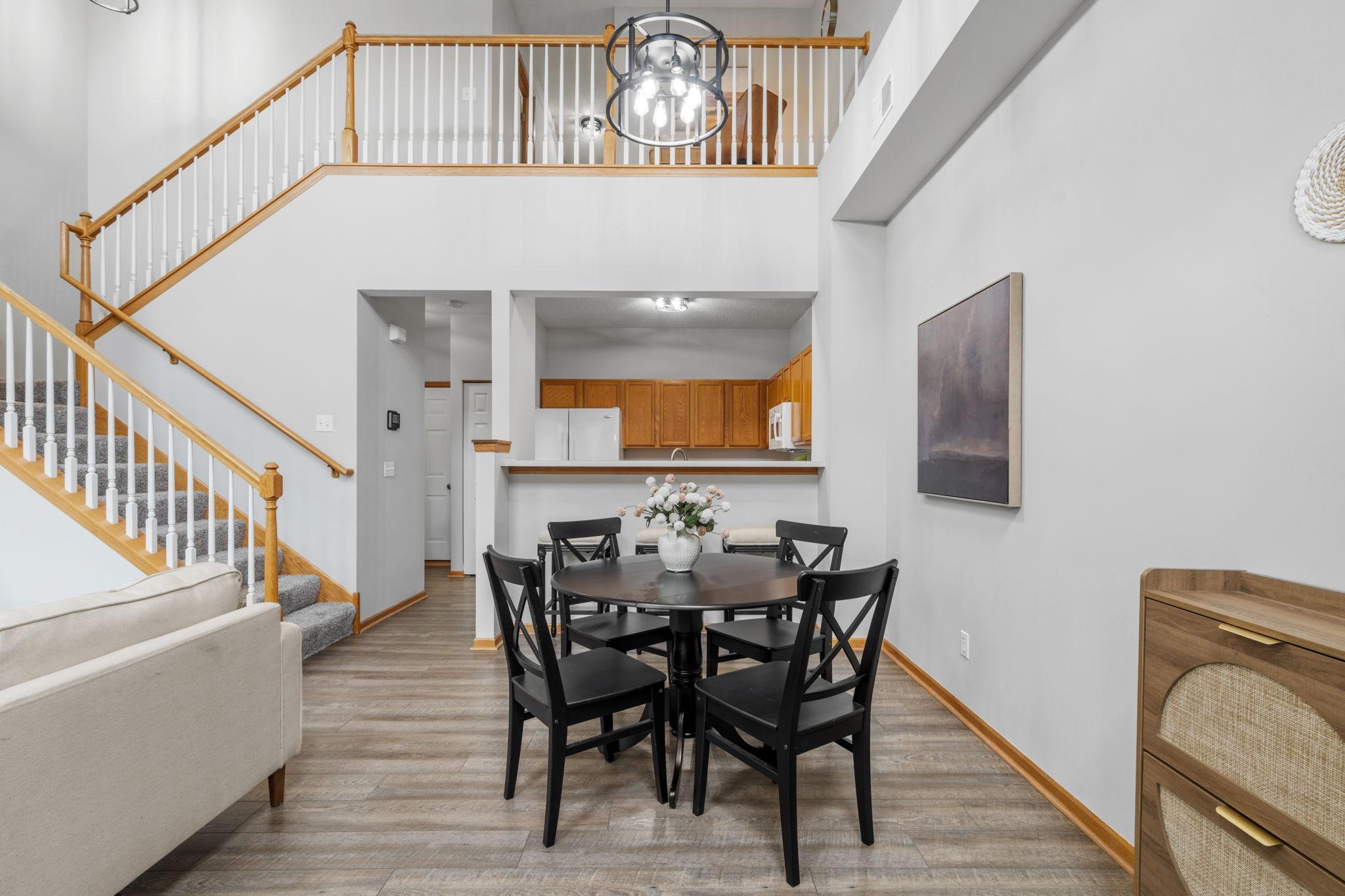 Dining space and breakfast bar