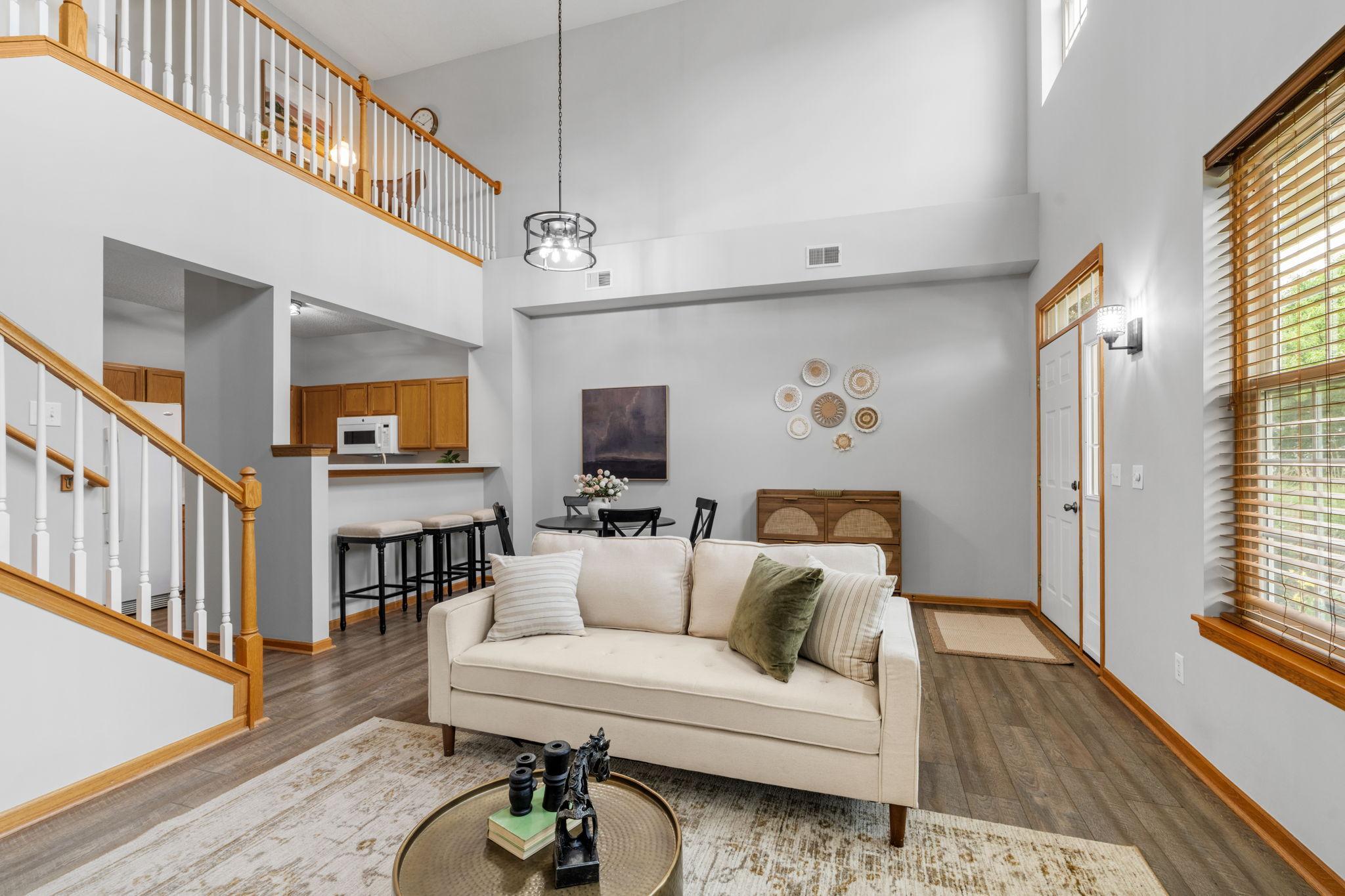 Soaring vaulted ceilings
