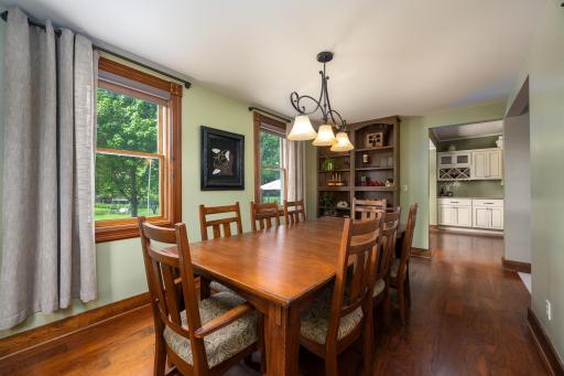 Natural light shines in