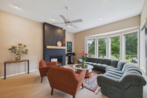 Enjoy views and fireplace. Great spot for unwinding.