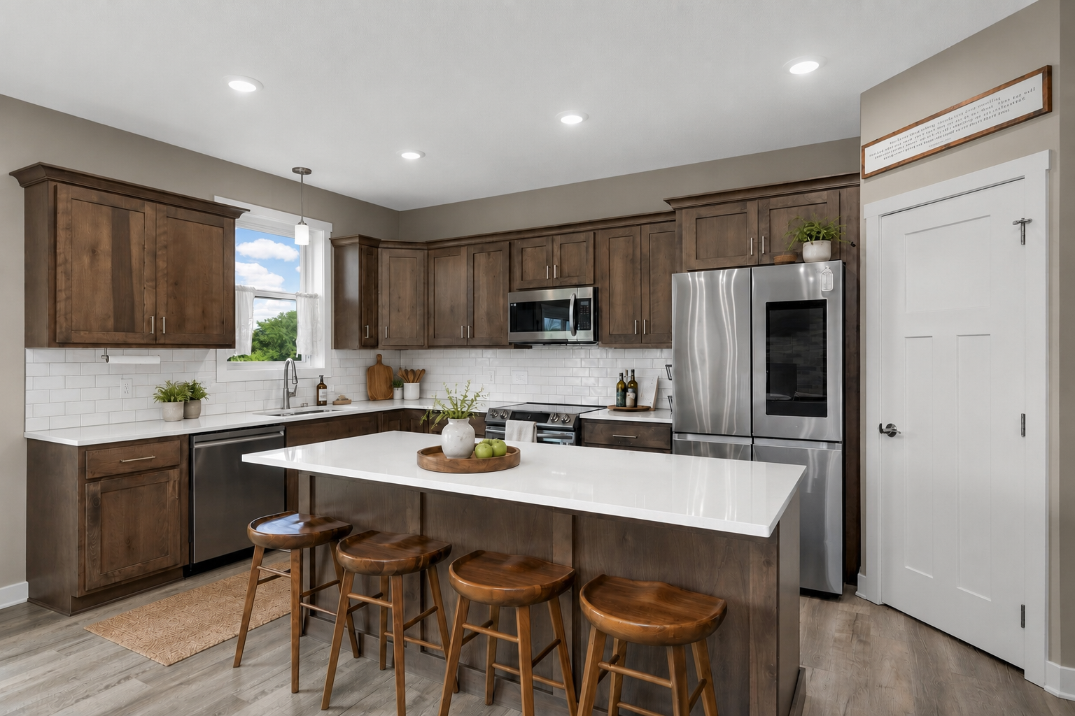 Spacious Kitchen Island with Seating