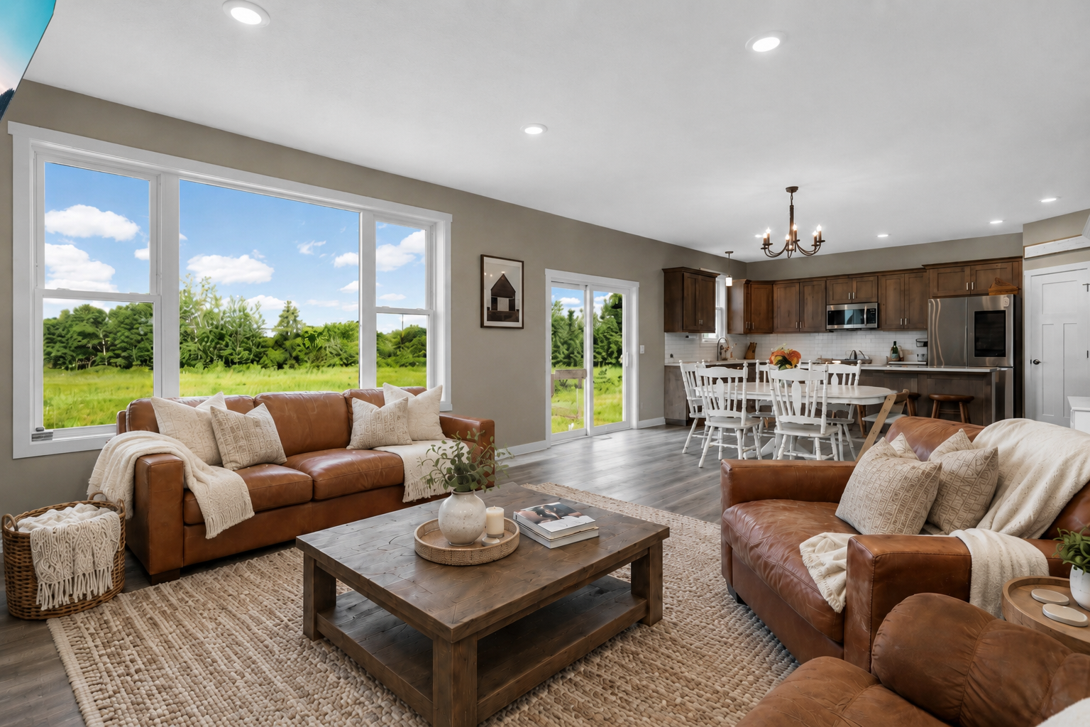 Open-concept main level offers comfortable space for connection and entertaining