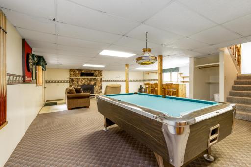 Very spacious and open lower level is great for entertaining.