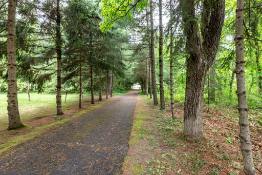 The long driveway offers tremendous privacy.