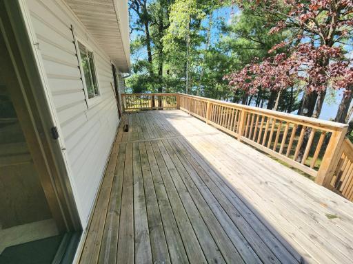 Newer deck with stunning Crow Wing Lake views.