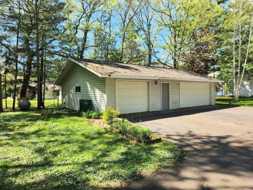 Large 30 x 40 heated garage with floor drain. location of propane tank to the rear.