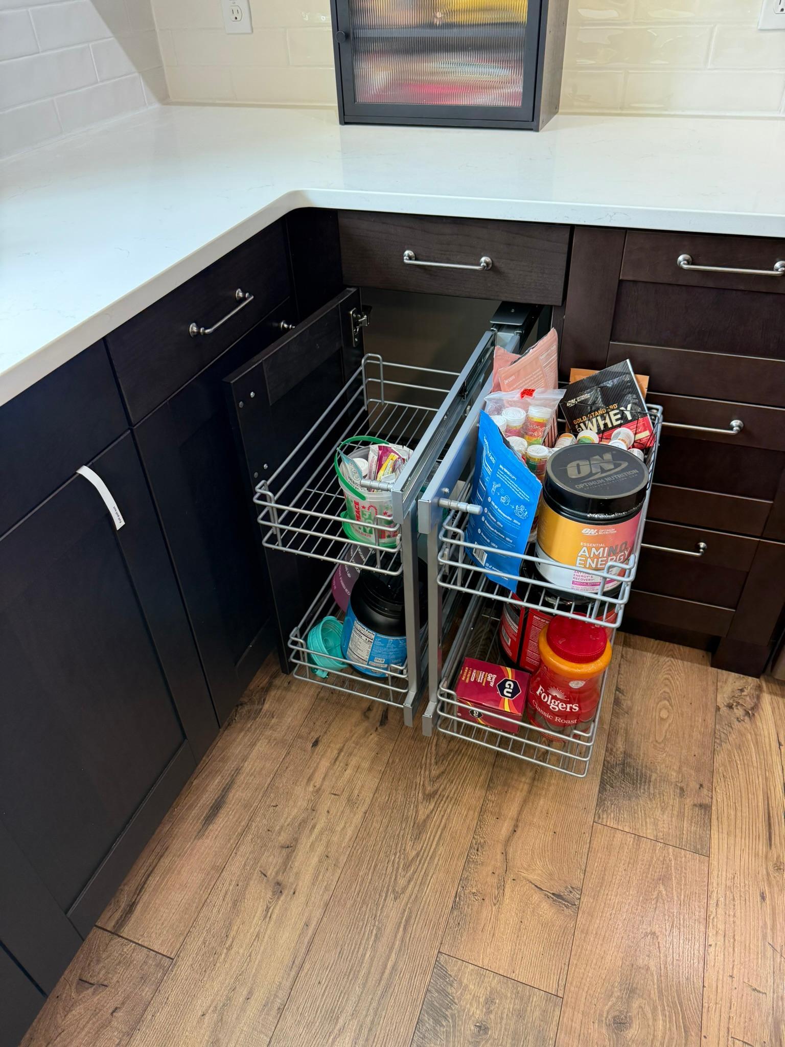 No lost stuff behind the Lazy Susan 19137 Evenston Dr