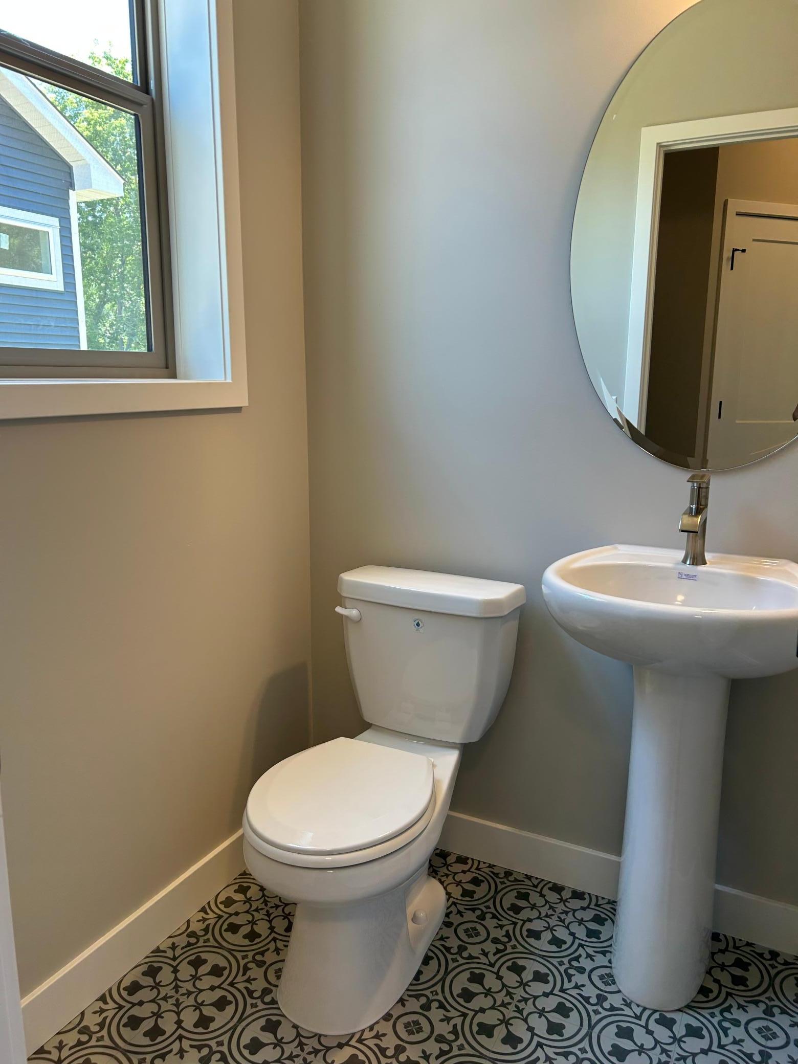 Main level powder room