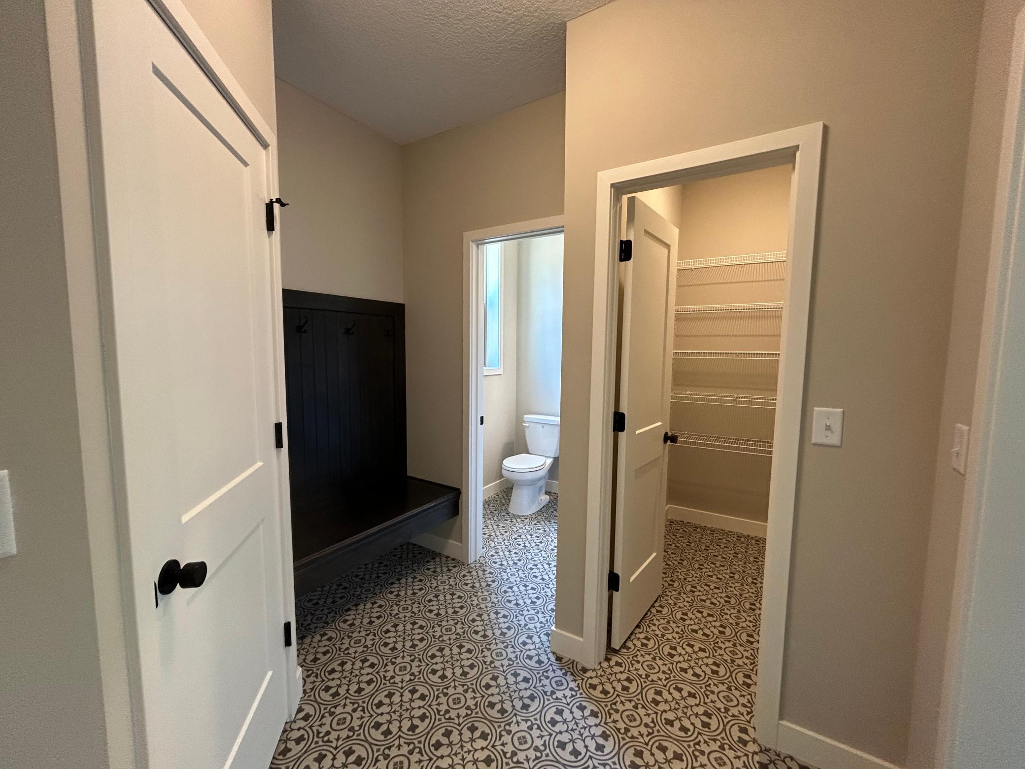 Mudroom with built-in bench