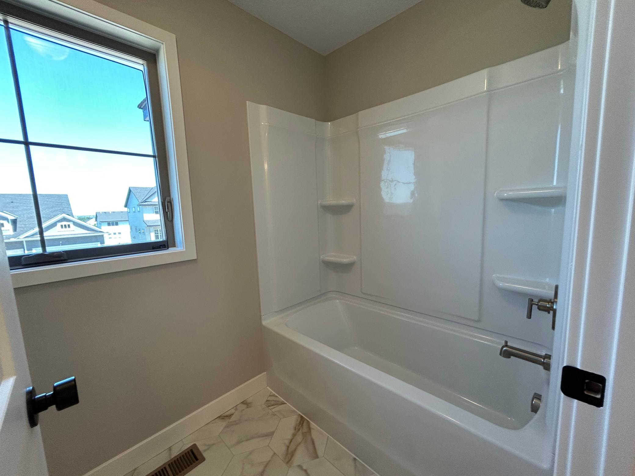 Jack and Jill bath tub/shower combo