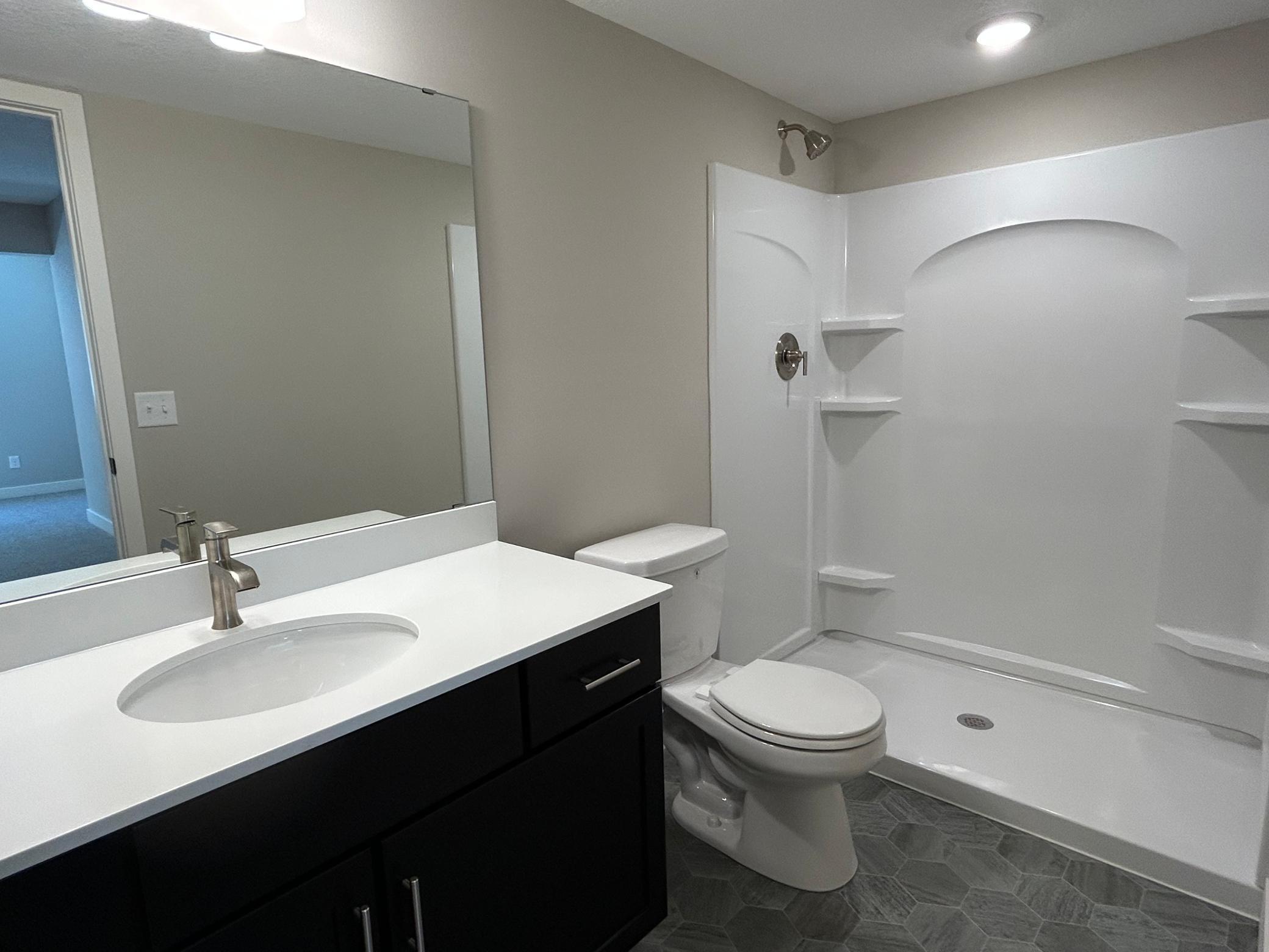 Lower level bath