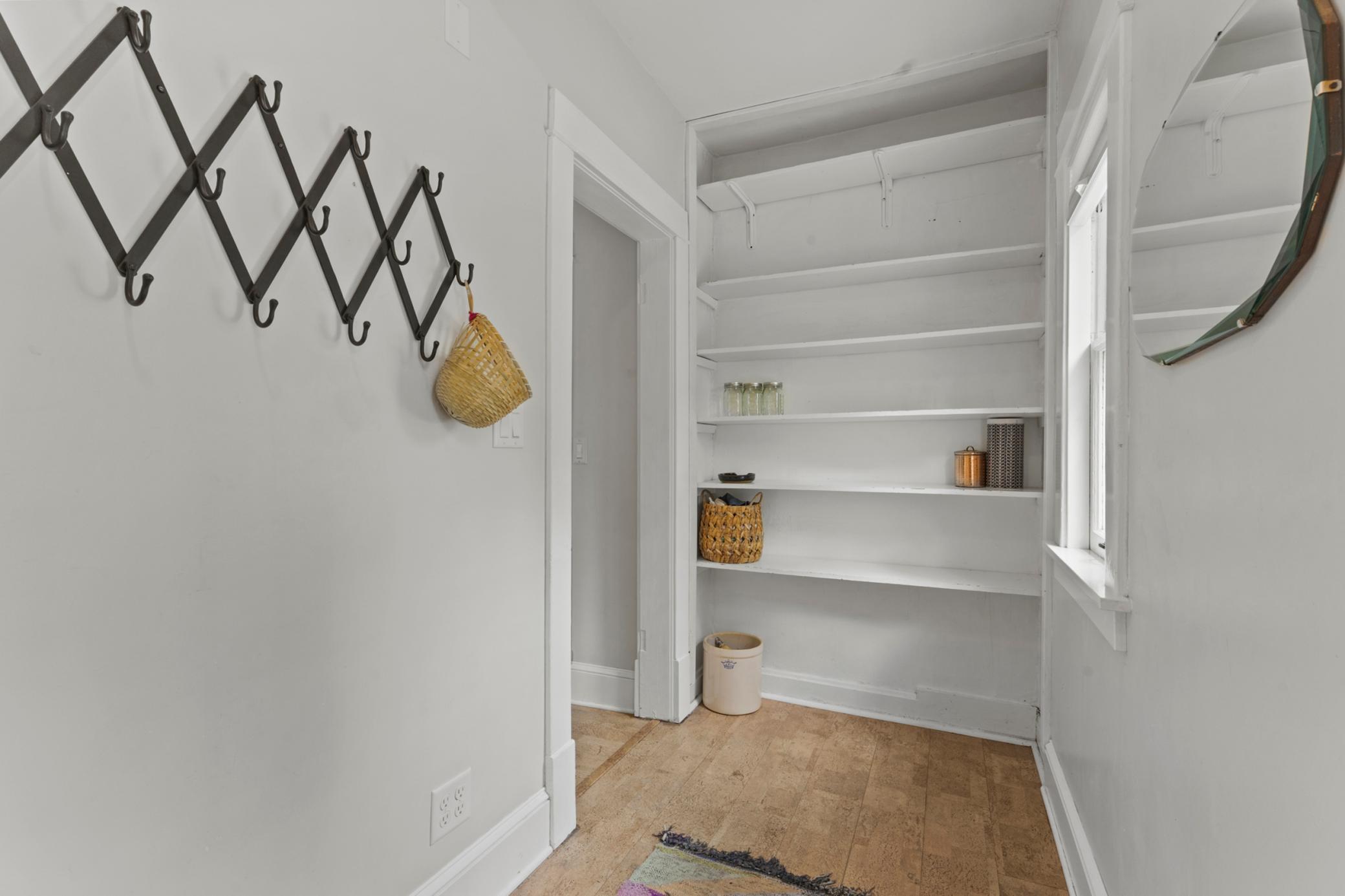 At last, a place to drop boots, coats & groceries as you arrive home!