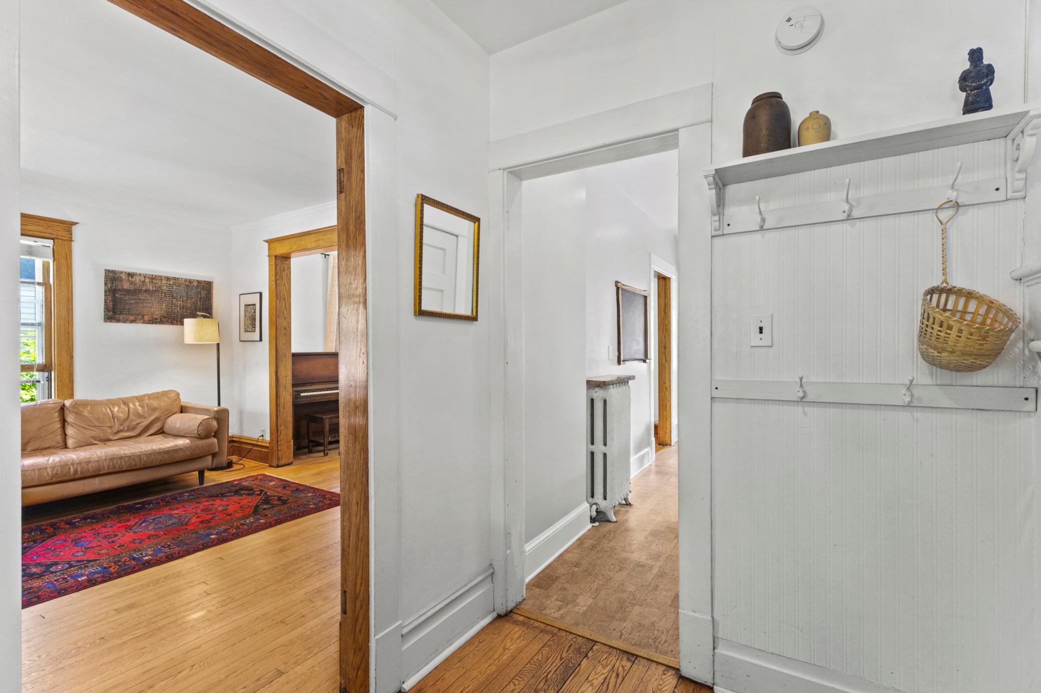 Front foyer with room for coats & shoes.
