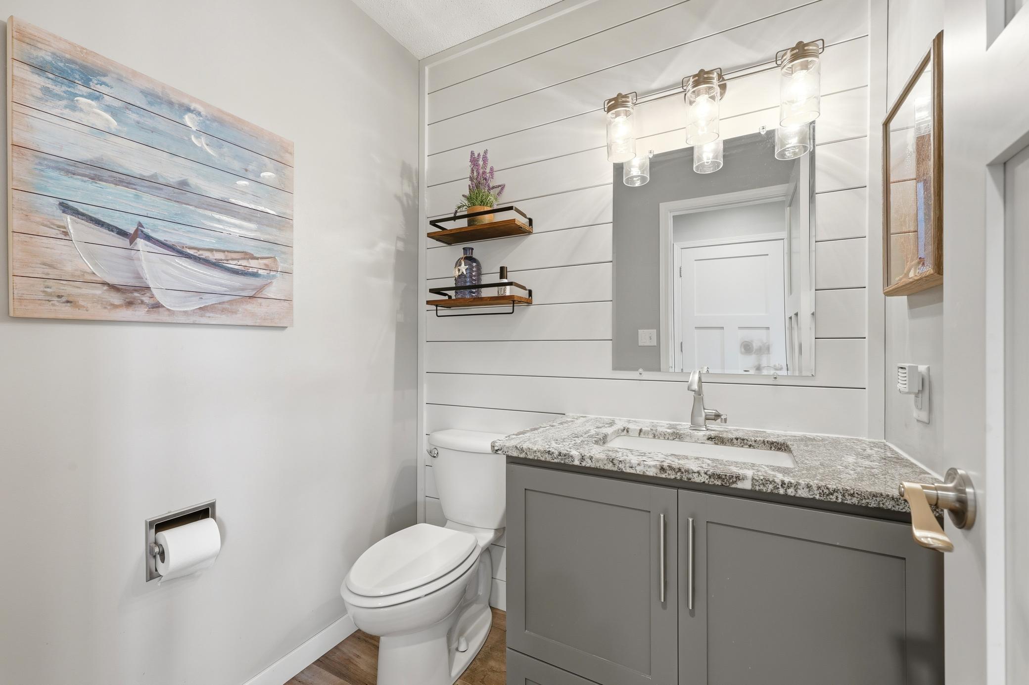 1/2 bath on main floor