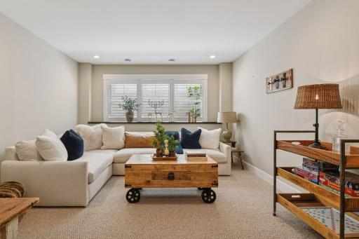Large egress well brings natural light into the lower-level