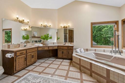 Grand and thoughtfully designed primary bath. This is the size of most primary bedrooms!
