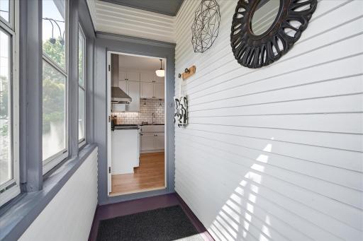 Back porch also doubles as a great mudroom!