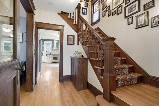 Charming original woodwork & custom radiator cover.