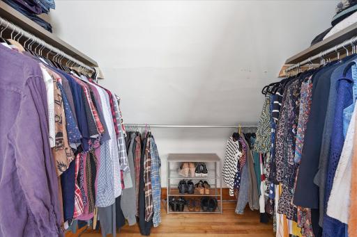 Seller preferred open access to closet, but doors could be added also.