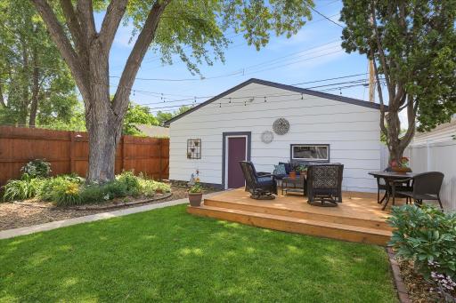 The 7 foot wood fence helps create your own private sanctuary!