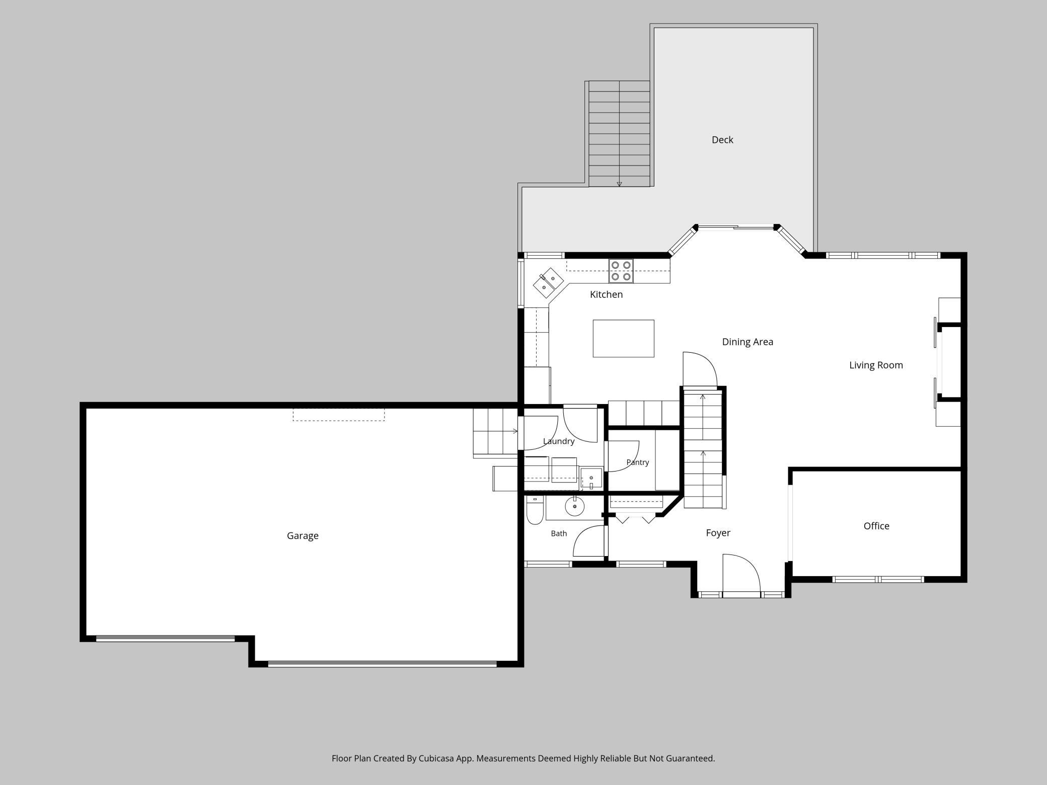 Main Level Floor Plan - Please note all information is approximate.