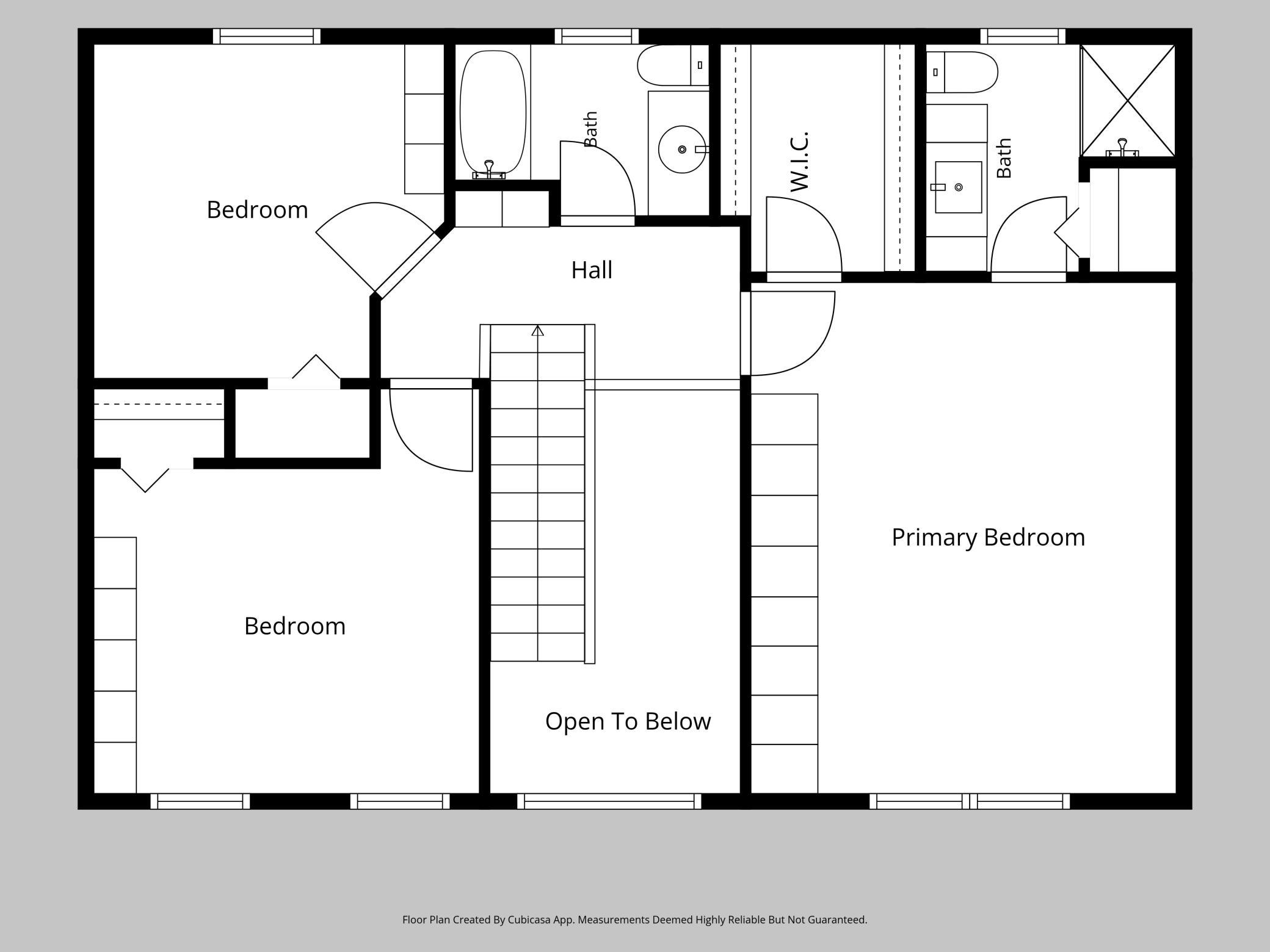 Upper Level Floor Plan - Please note all information is approximate.